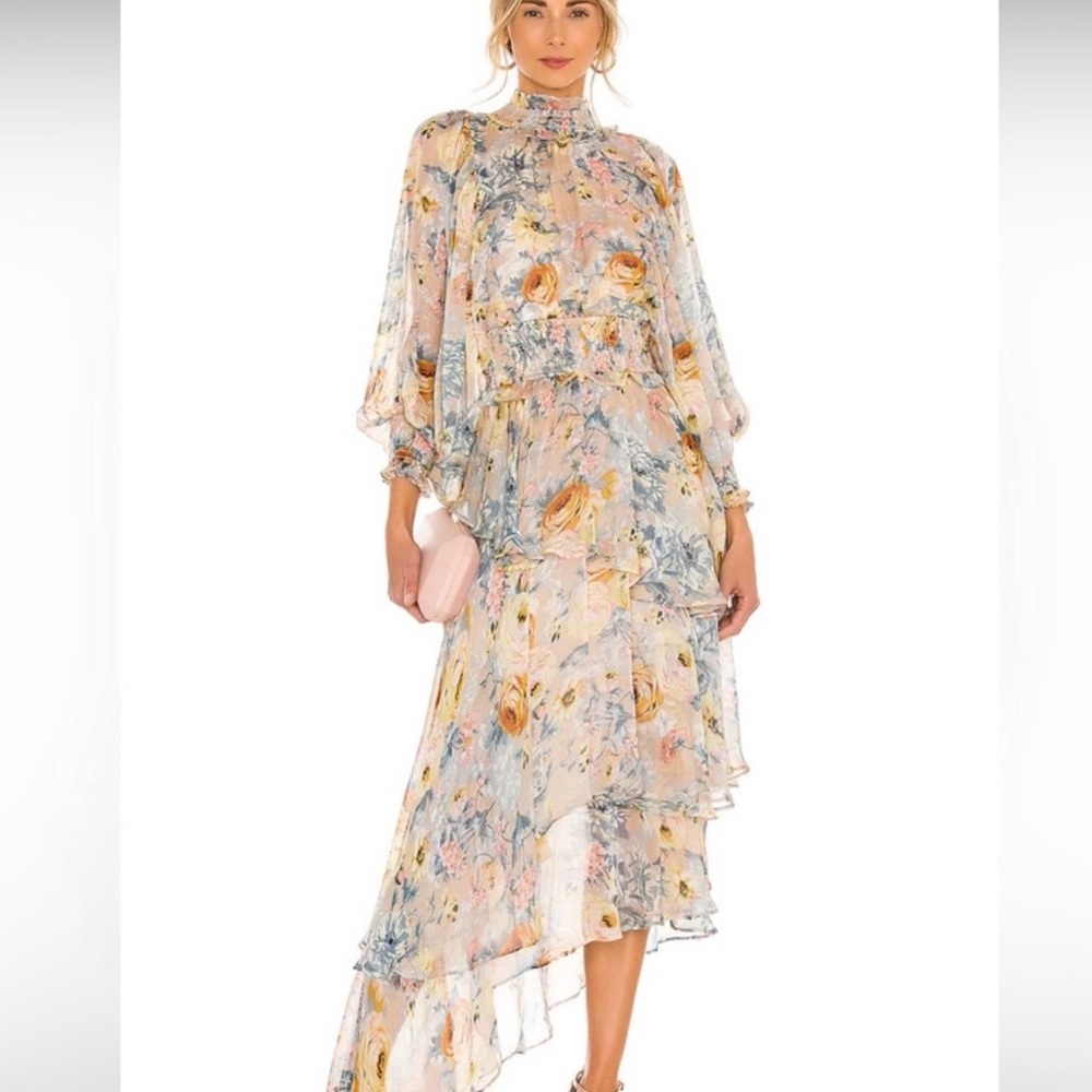 Floral Chiffon Maxi Dress